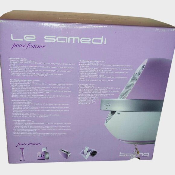 Boynq Le Samedi Stereo Speakers Pink Supremacy for PC volume treble bass control - Picture 2 of 10